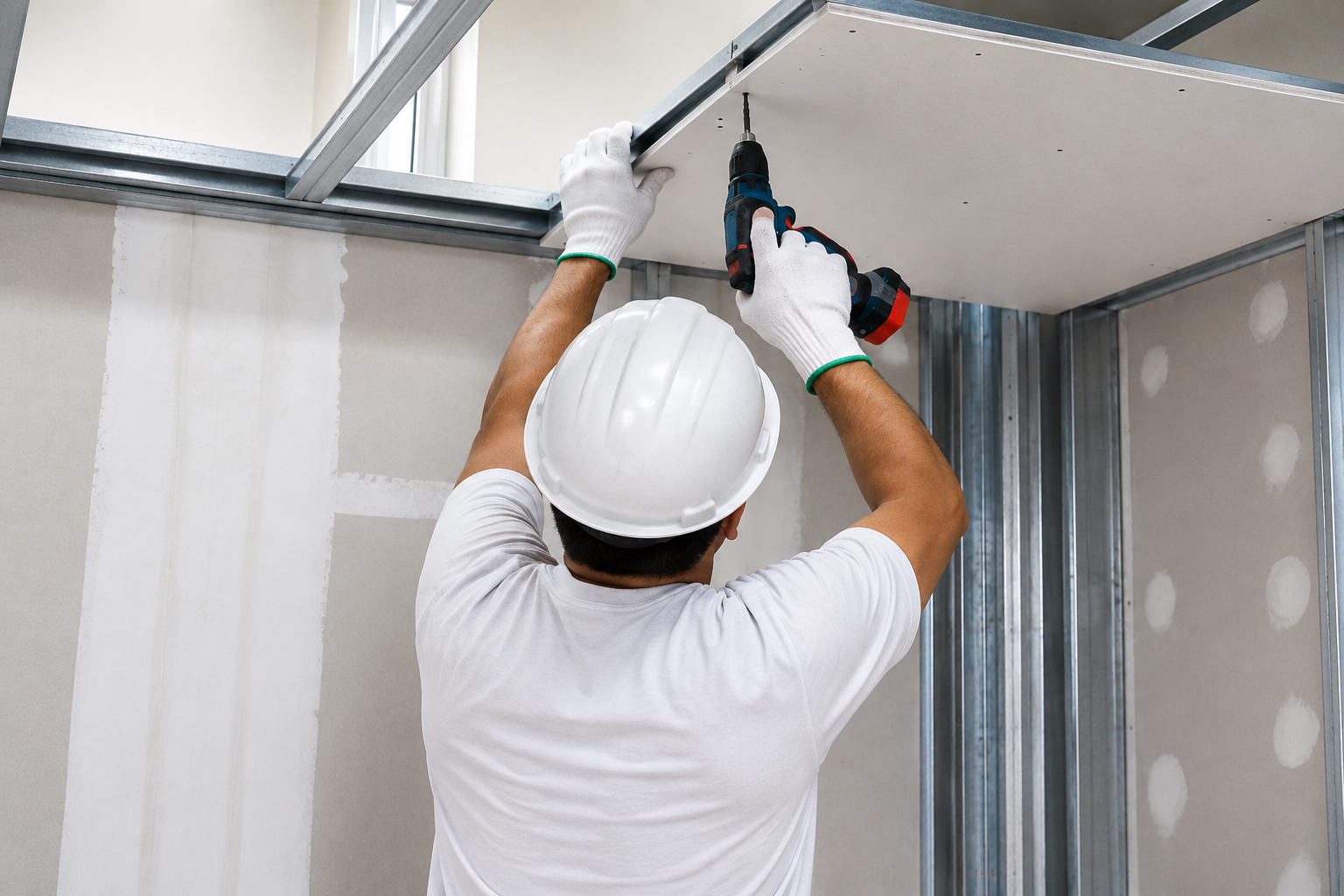 Forro de gesso instalado em residência