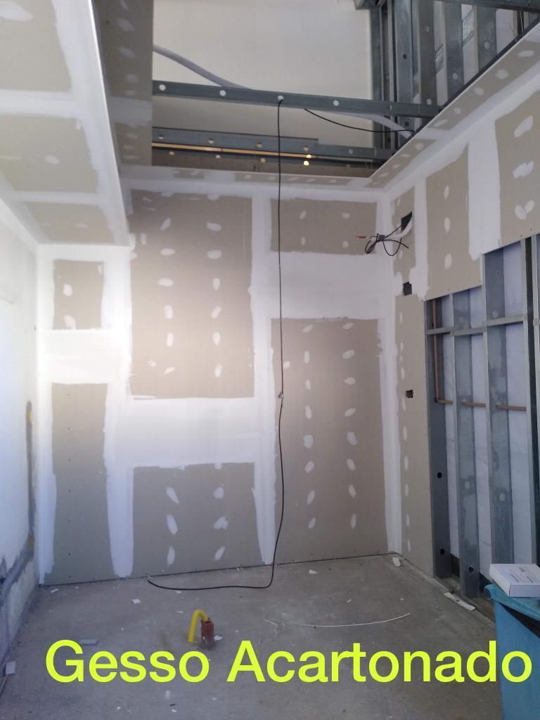 Parede de gesso acartonado finalizada